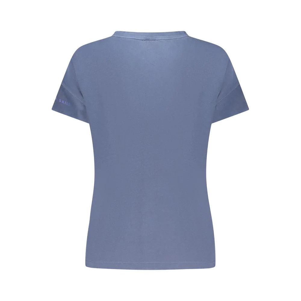 North Sails Blue Cotton Women T-Shirt - T-Shirts