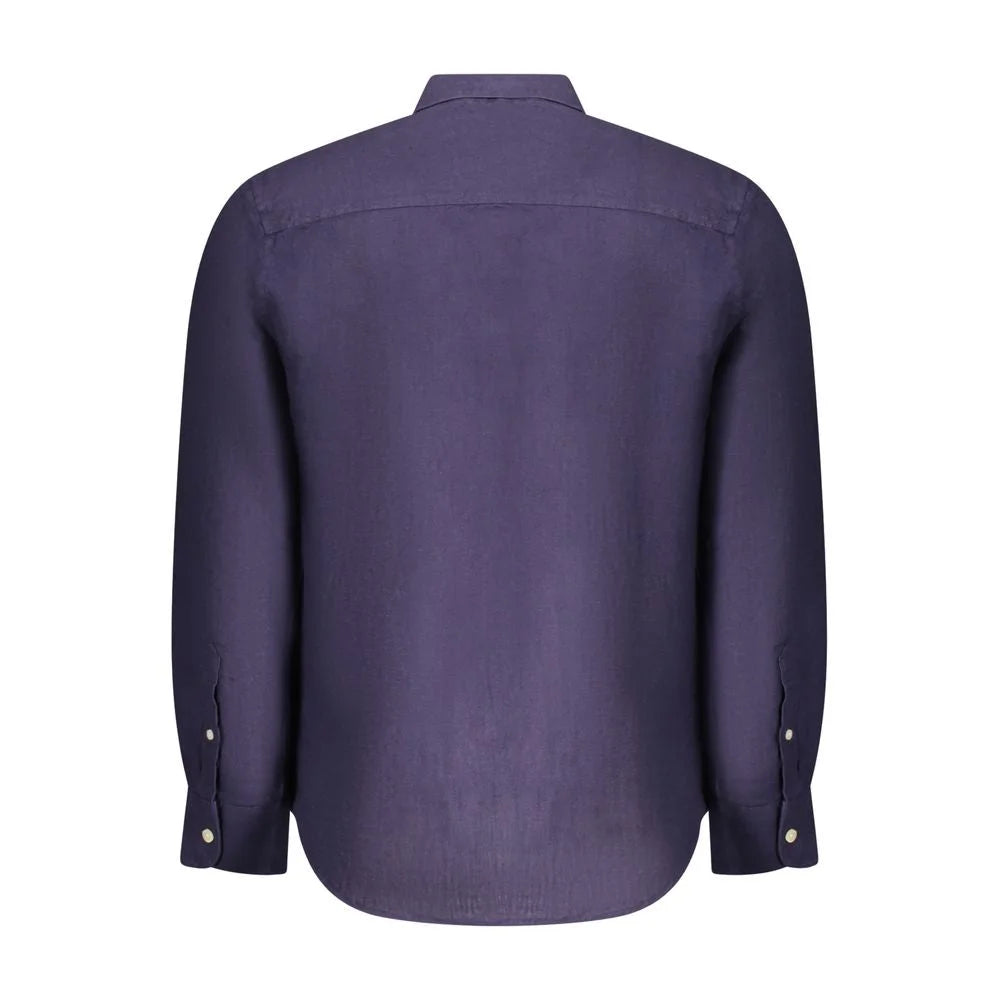 North Sails Blue Linen Men Shirt - Shirts