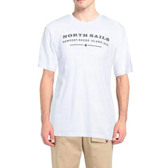 North Sails Elegant White Cotton Tee with Chest Print - T-Shirts