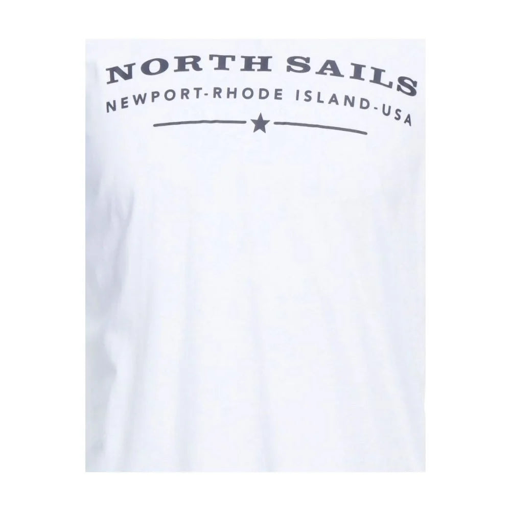 North Sails Elegant White Cotton Tee with Chest Print - T-Shirts