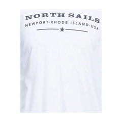 North Sails Elegant White Cotton Tee with Chest Print - T-Shirts