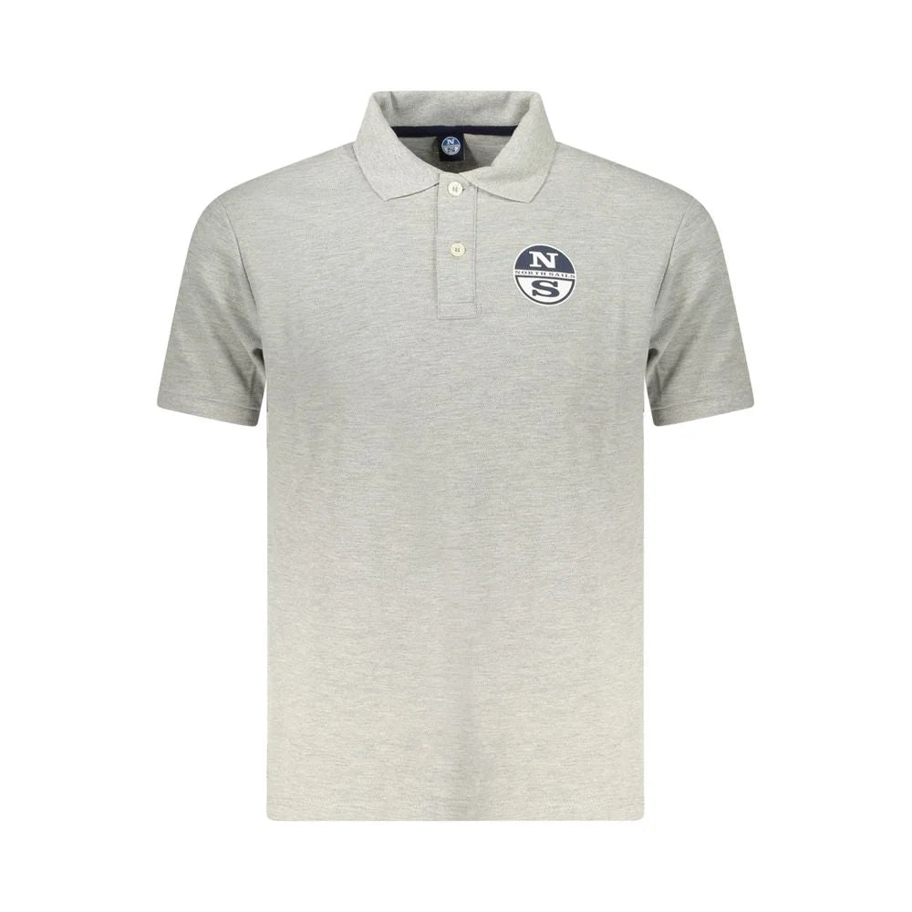 North Sails Gray Cotton Men Polo Shirt - Polos