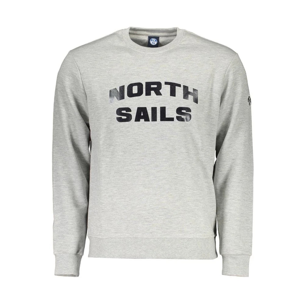 North Sails Gray Cotton Men Sweater - Sweatshirts