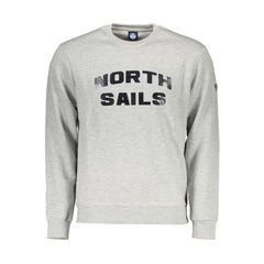 North Sails Gray Cotton Men Sweater - Sweatshirts