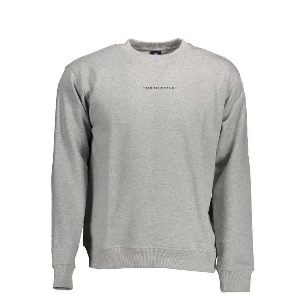 North Sails Gray Cotton Men Sweater - Sweatshirts