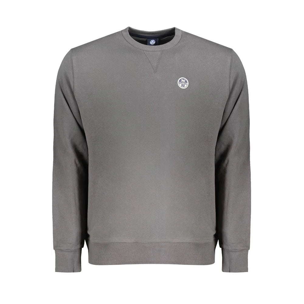 North Sails Gray Cotton Men Sweater - Sweatshirts