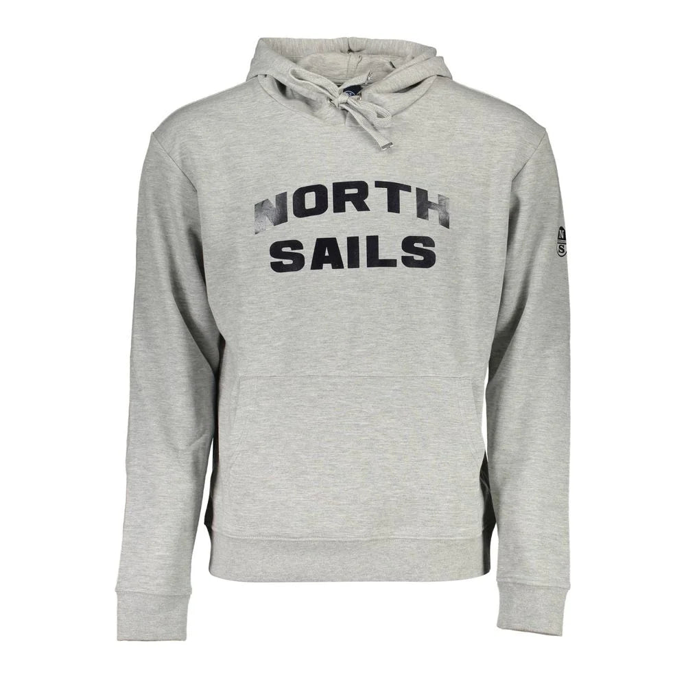 North Sails Gray Cotton Men Sweater - XXL - Hoodies