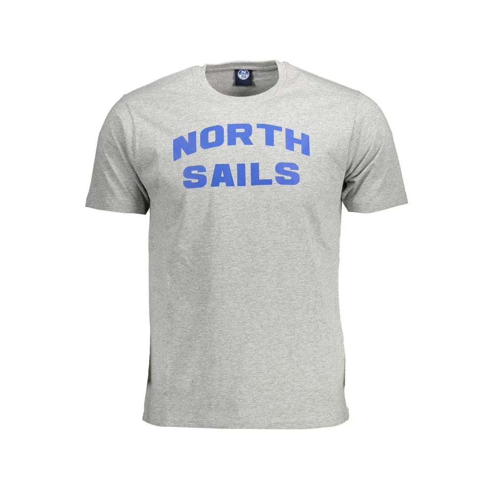 North Sails Gray Cotton Men T-Shirt - T-Shirts