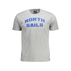 North Sails Gray Cotton Men T-Shirt - T-Shirts