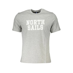 North Sails Gray Cotton T-Shirt - T-Shirts