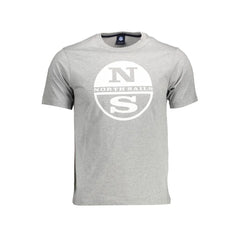 North Sails Gray Cotton T-Shirt - T-Shirts