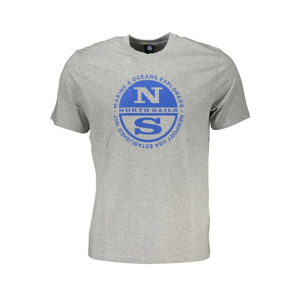 North Sails Gray Cotton T-Shirt - XL - T-Shirts