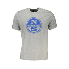 North Sails Gray Cotton T-Shirt - XL - T-Shirts