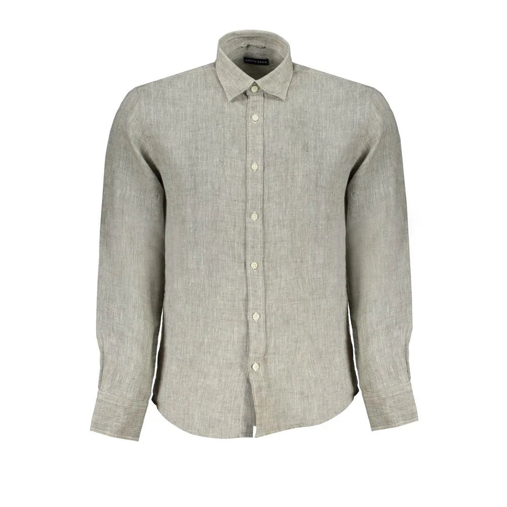 North Sails Gray Linen Shirt - Shirts