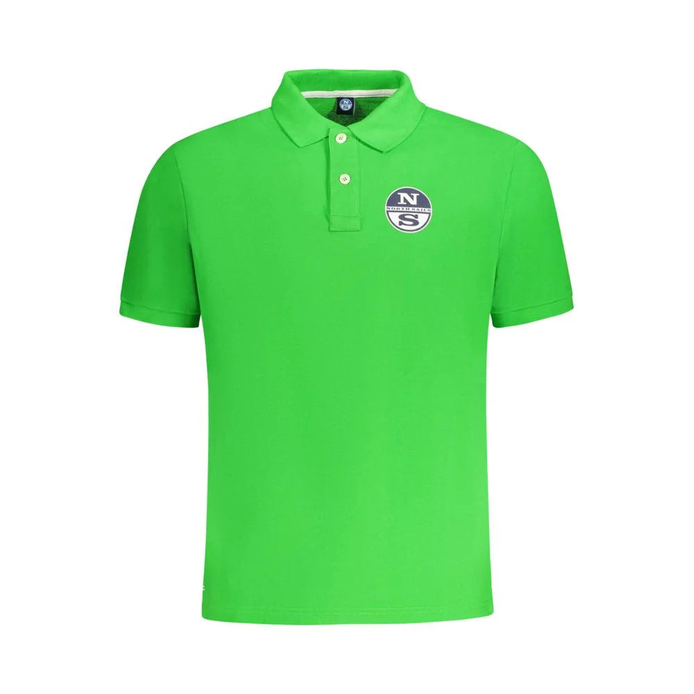 North Sails Green Cotton Men Polo Shirt - Polos