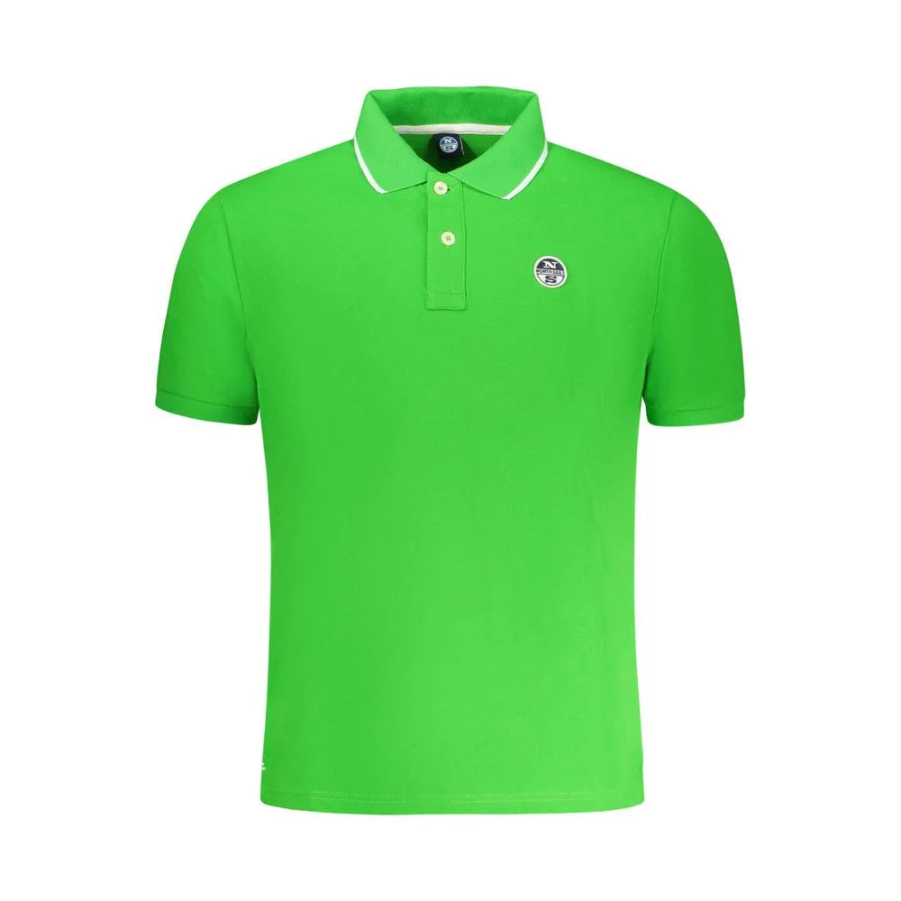 North Sails Green Cotton Men Polo Shirt - Polos