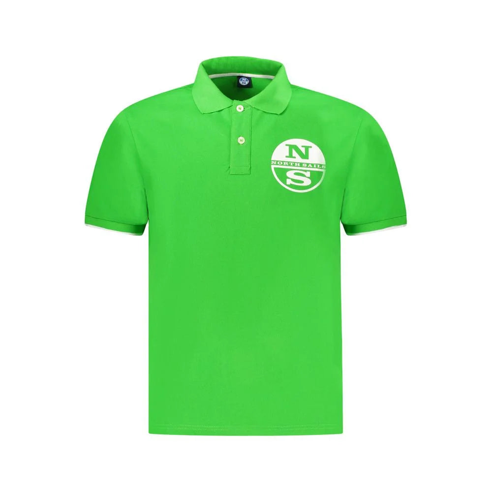 North Sails Green Cotton Men Polo Shirt - Polos