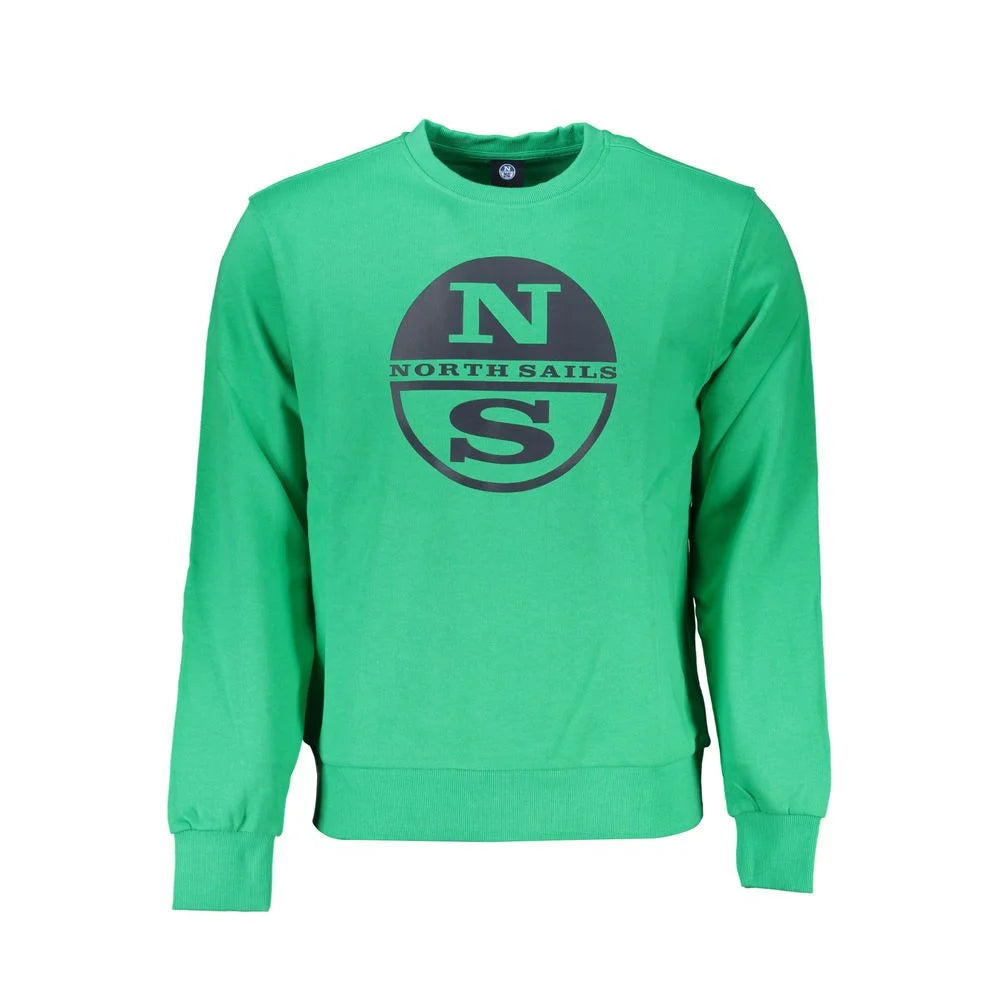 North Sails Green Cotton Men Sweater - Sweatshirts