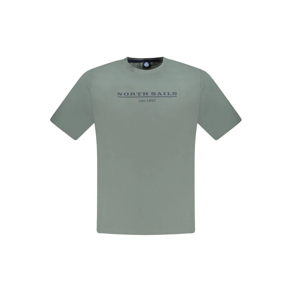 North Sails Green Cotton Men T-Shirt - T-Shirts