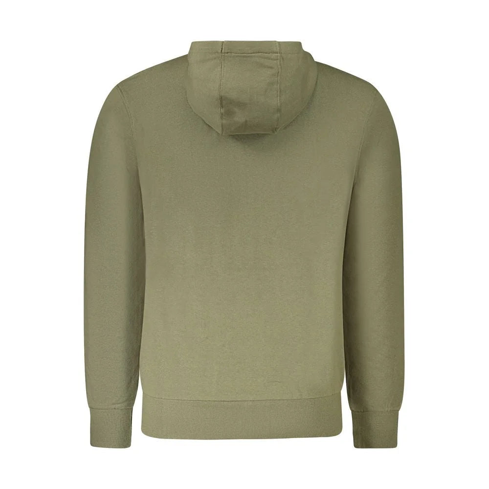 North Sails Green Cotton Men’s Hooded Sweater - S - Hoodies