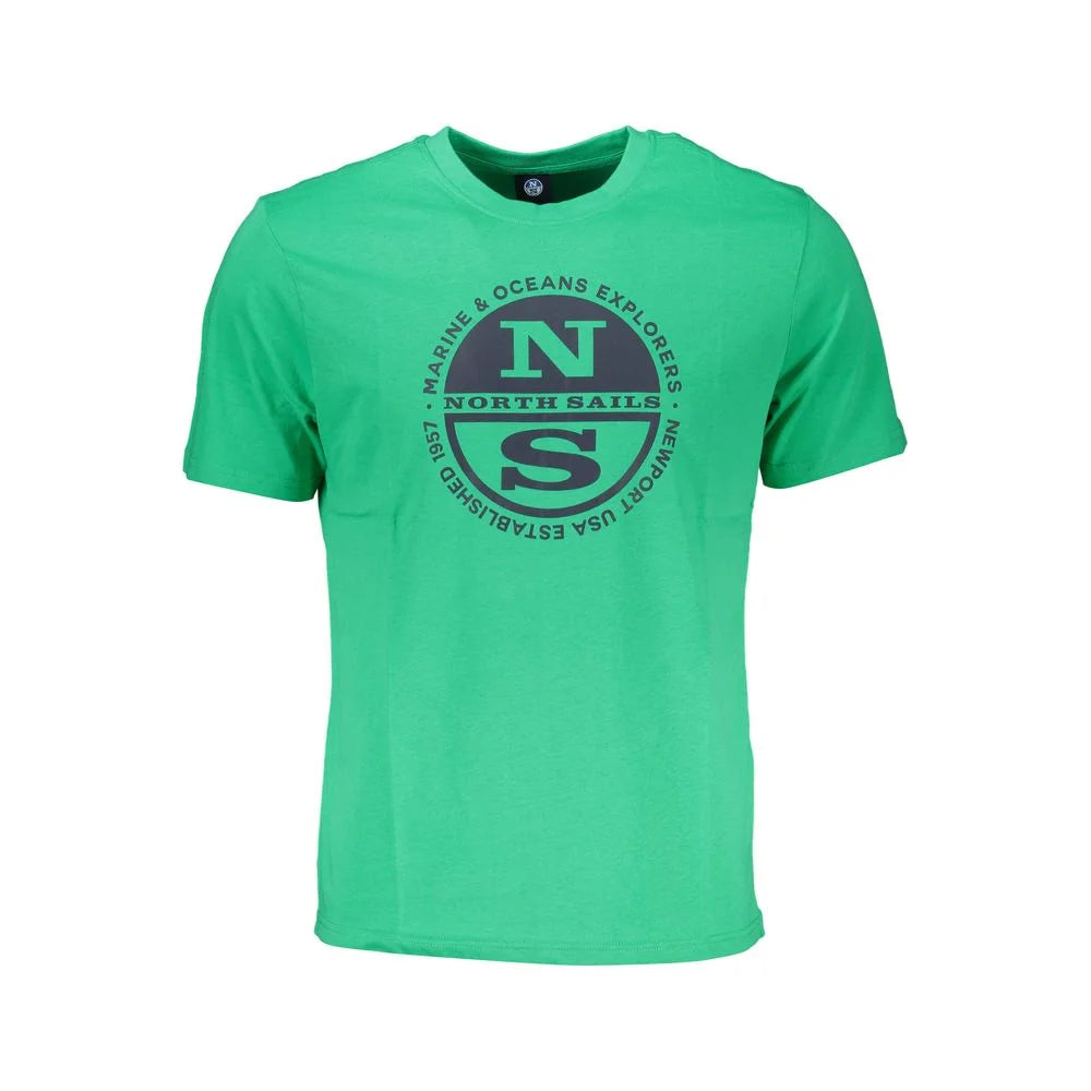 North Sails Green Cotton T-Shirt - T-Shirts