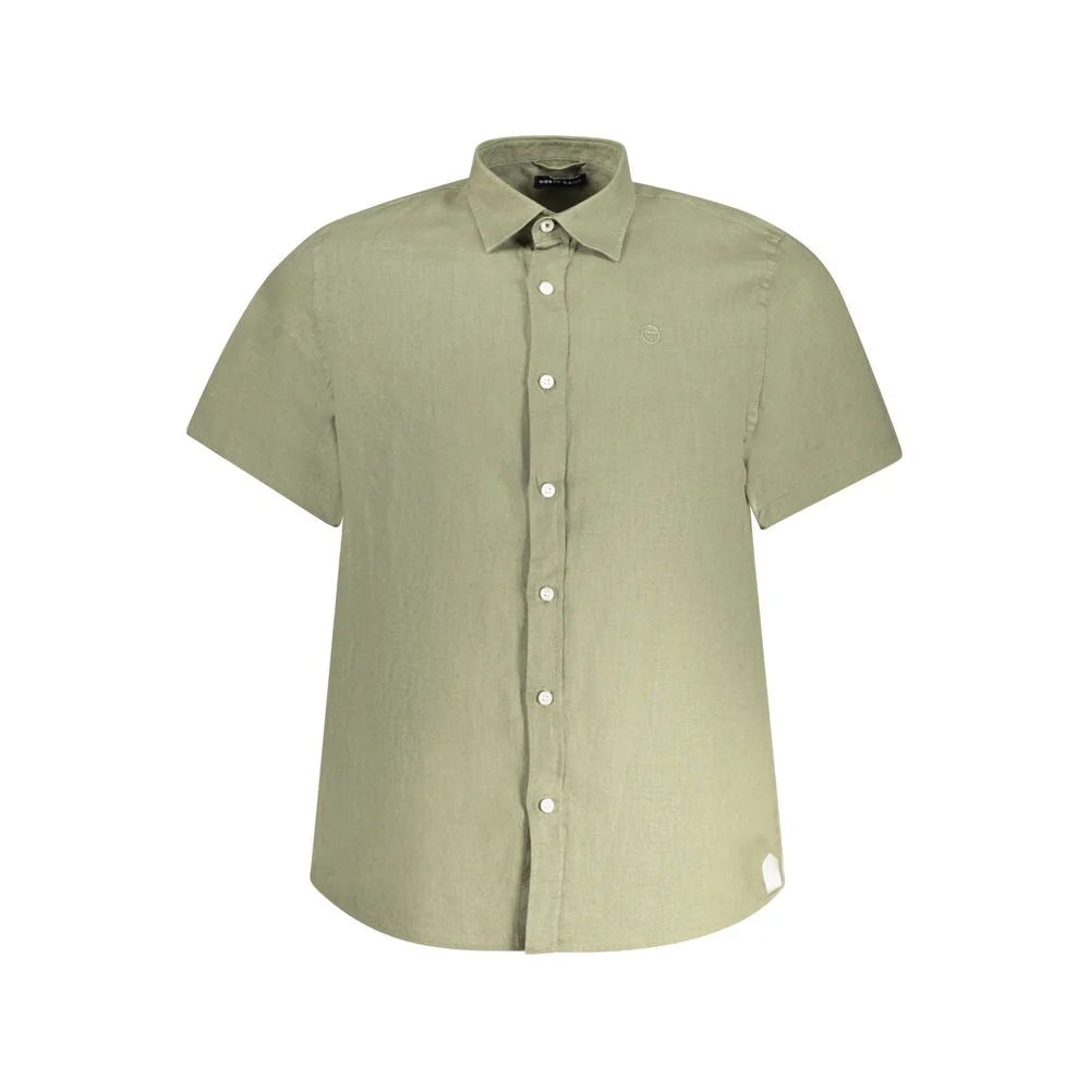 North Sails Green Linen Shirt - M - Shirts