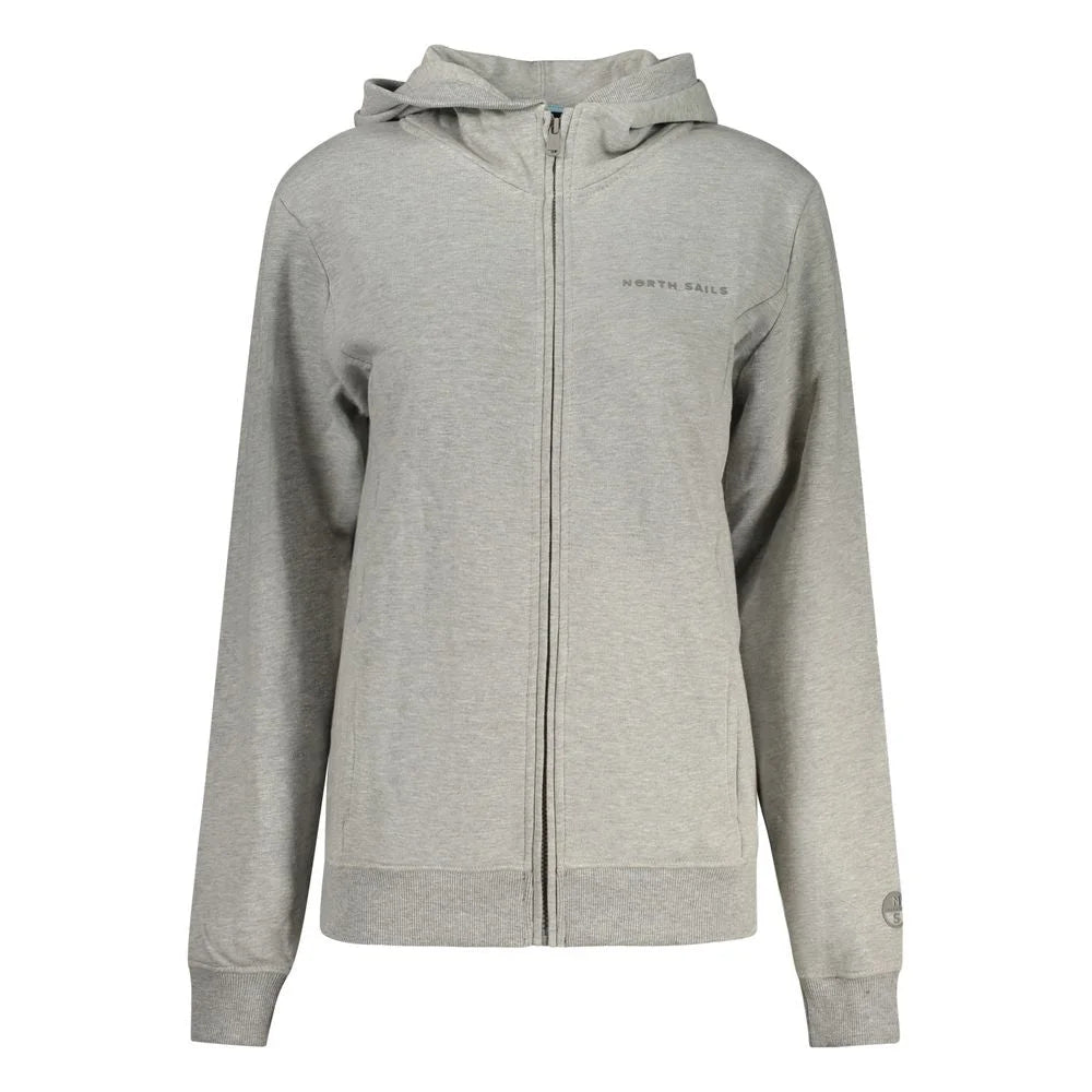 North Sails Grigio Cotton Women Hoodie