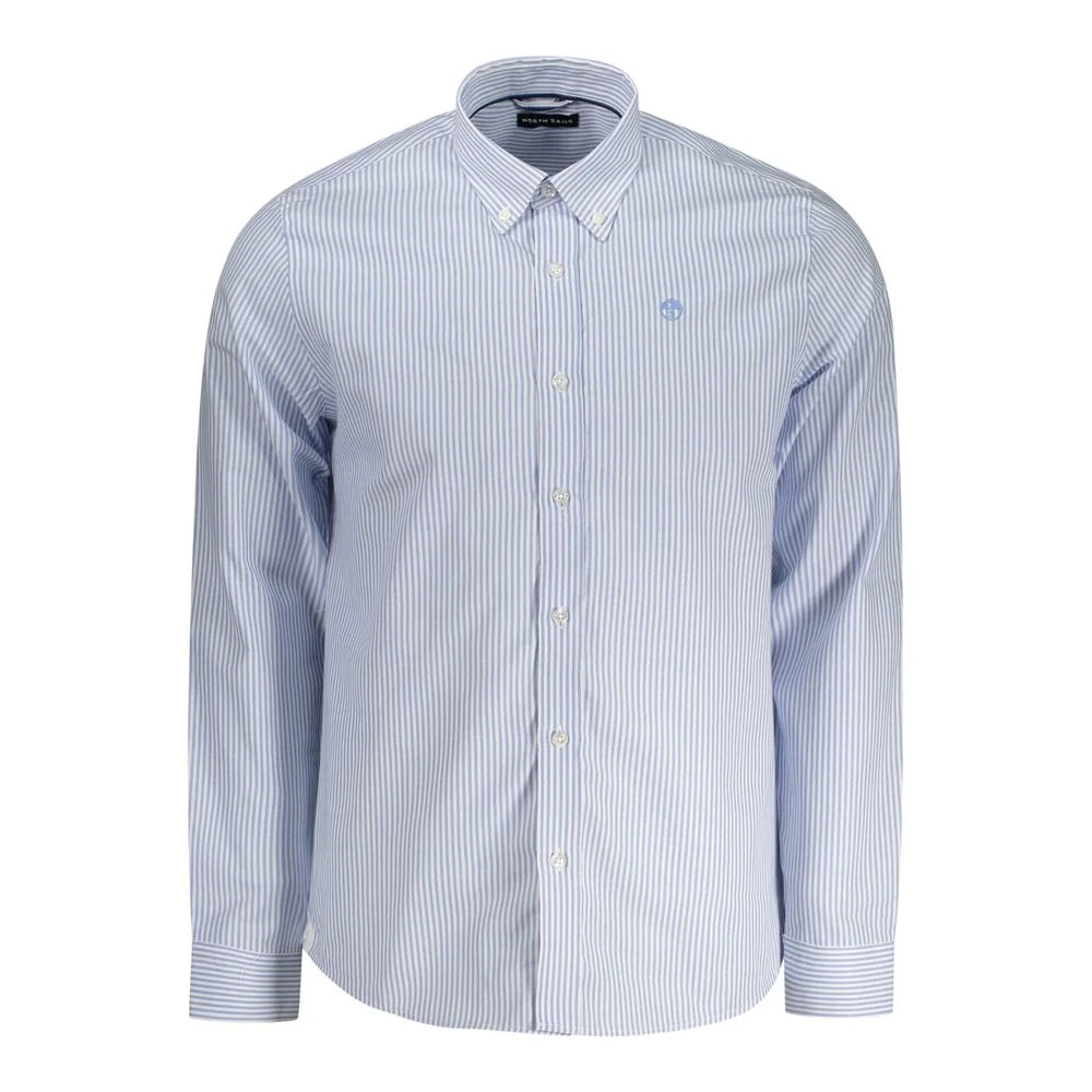 North Sails Light Blue Cotton Men Shirt - S