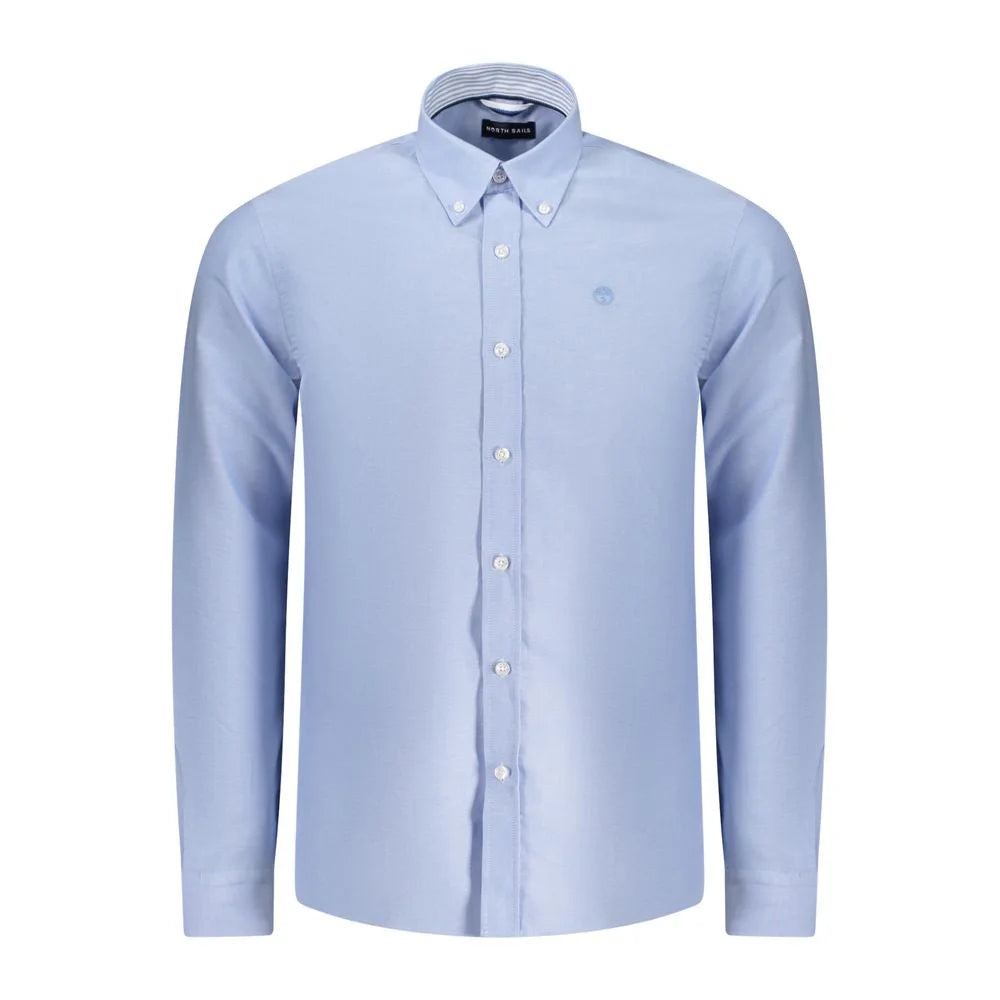 North Sails Light Blue Cotton Men Shirt - S