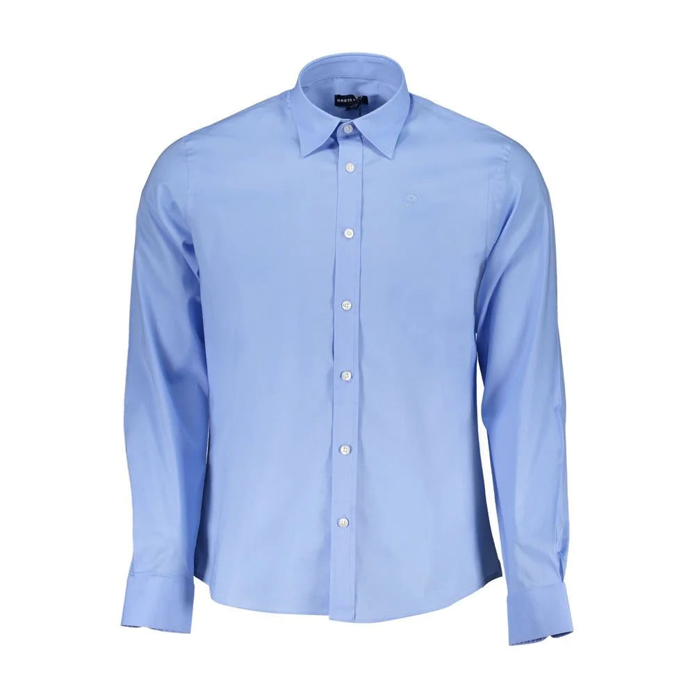 North Sails Light Blue Cotton Men Shirt - Shirts