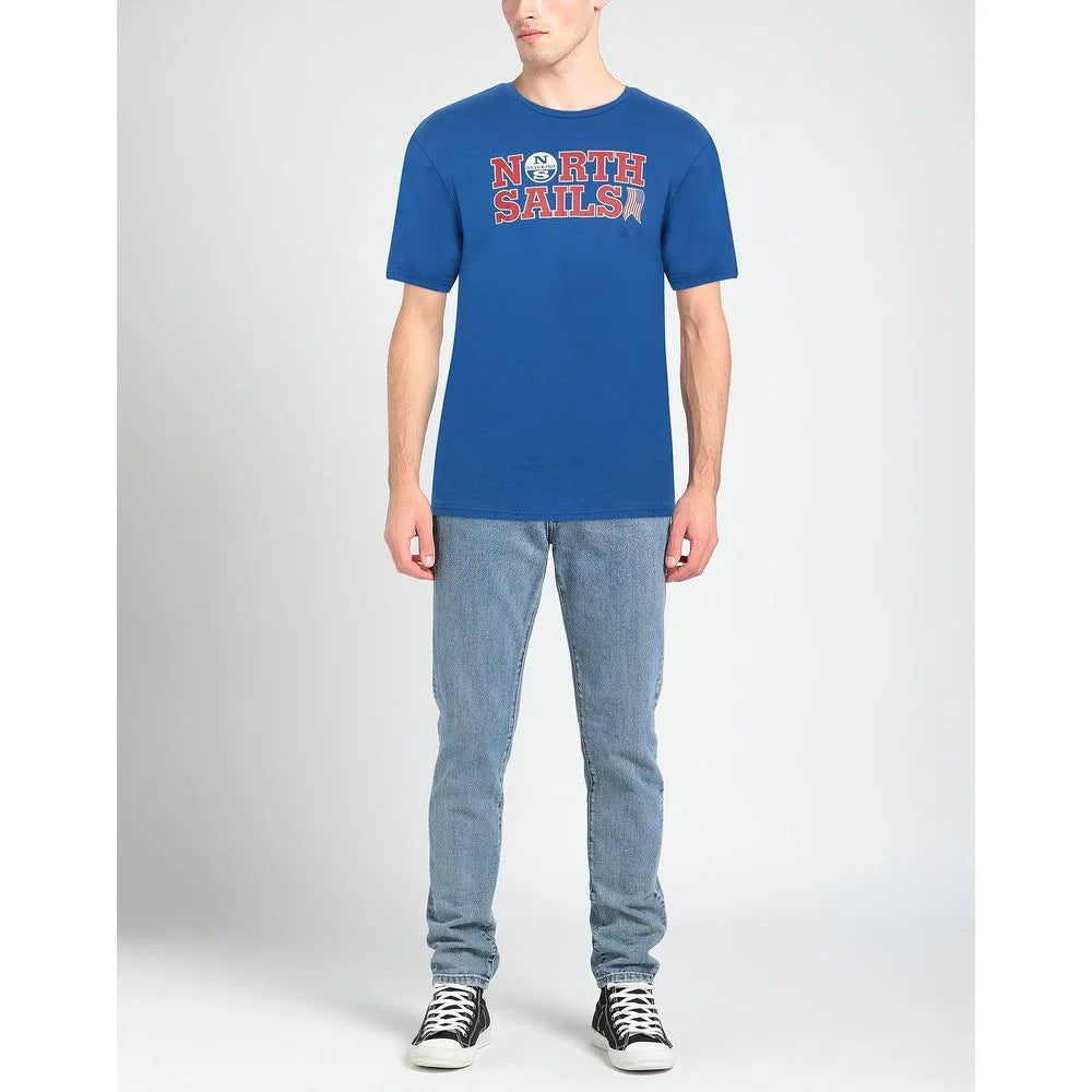North Sails Light Blue Cotton Men T-Shirt - XL - T-Shirts