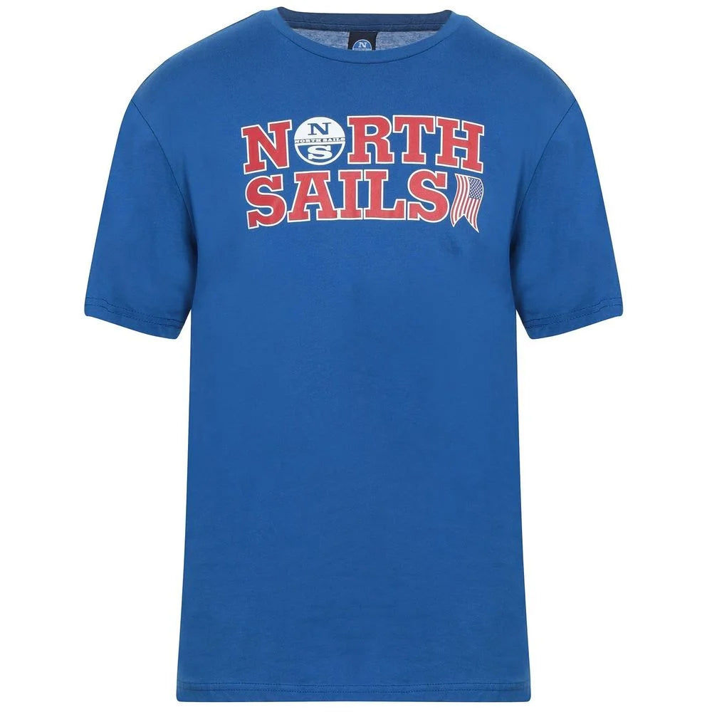 North Sails Light Blue Cotton Men T-Shirt - XL - T-Shirts
