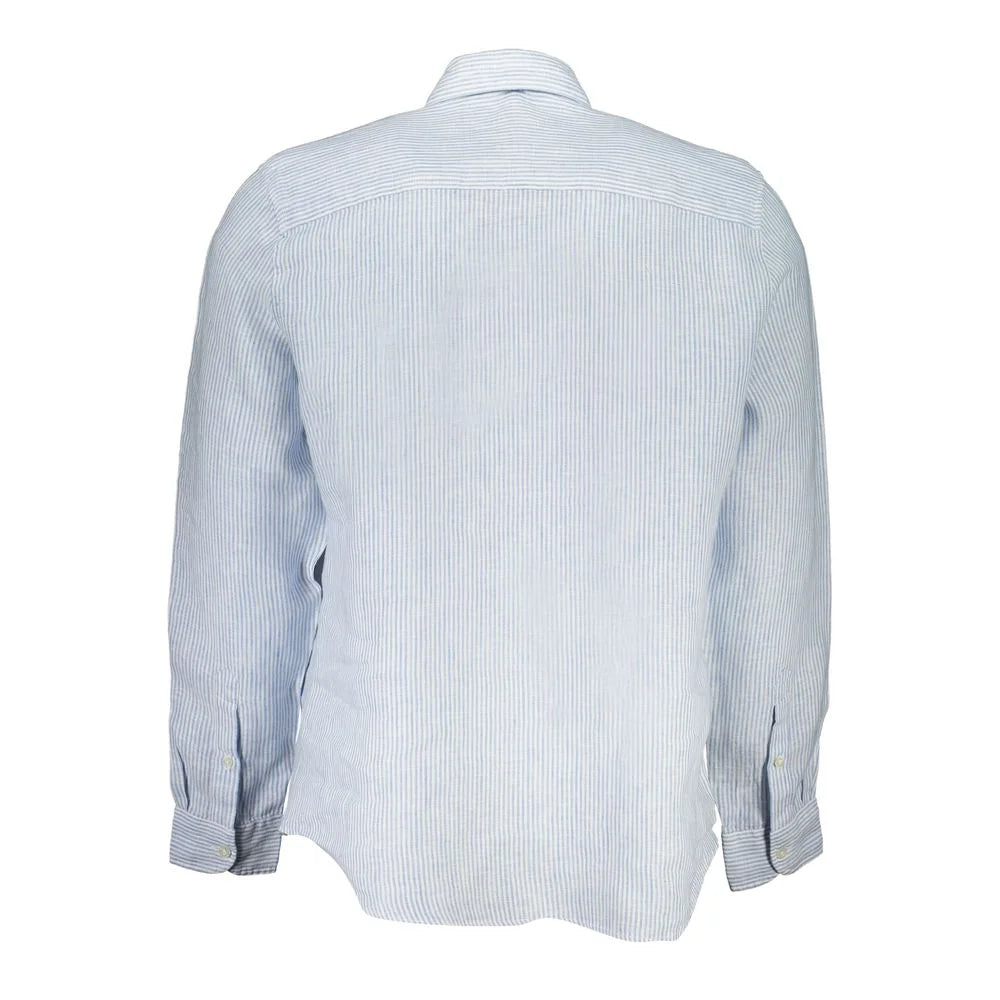 North Sails Light Blue Linen Men Shirt - Shirts