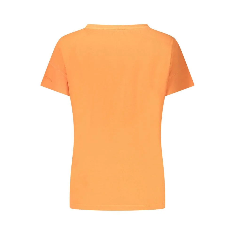 North Sails Orange Cotton Women T-Shirt - T-Shirts