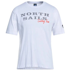 North Sails Pristine White Rubber Logo Tee - T-Shirts