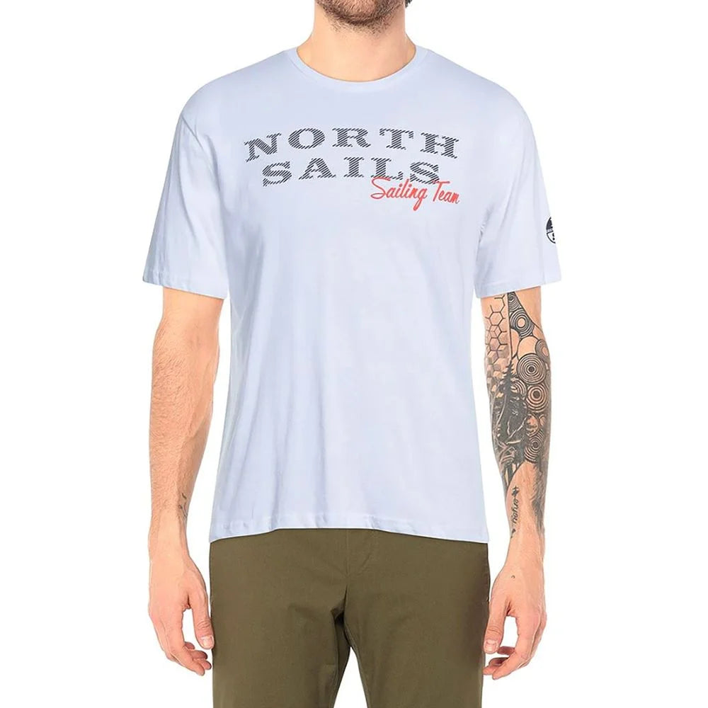North Sails Pristine White Rubber Logo Tee - T-Shirts