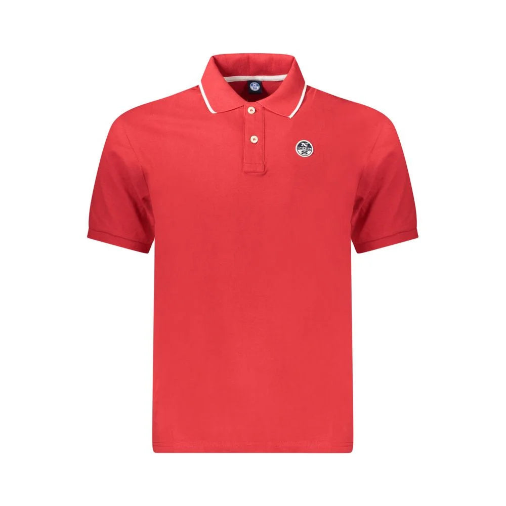 North Sails Red Cotton Men Polo Shirt - Polos