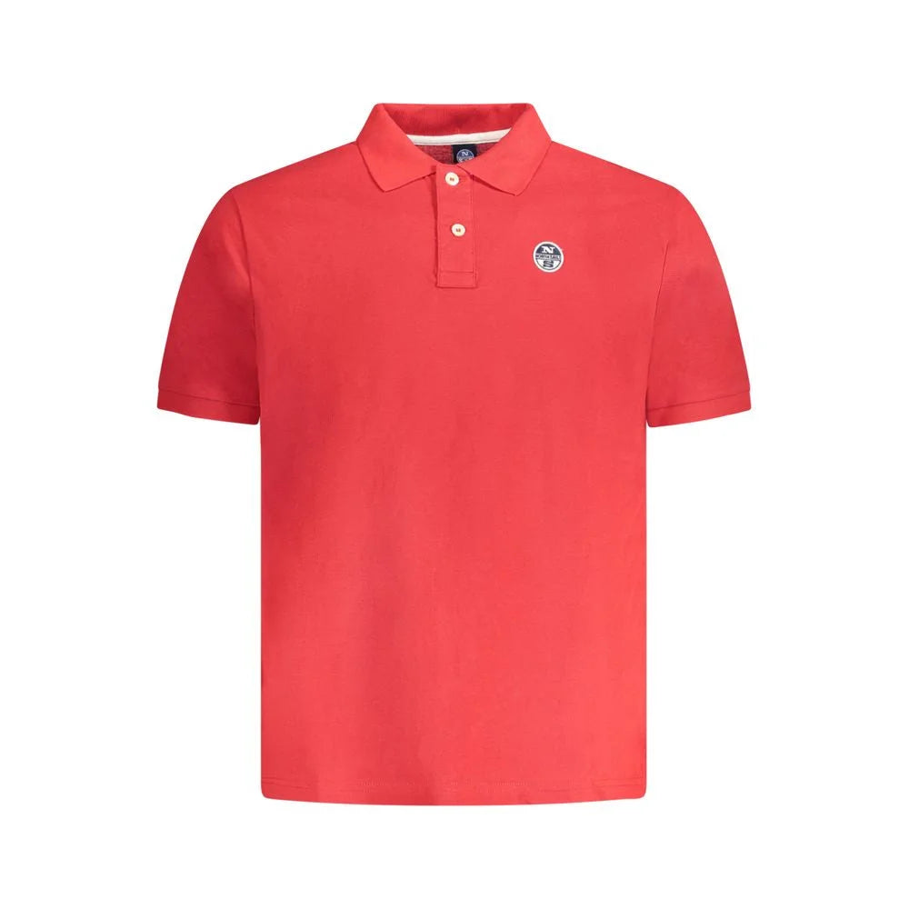North Sails Red Cotton Men Polo Shirt - Polos