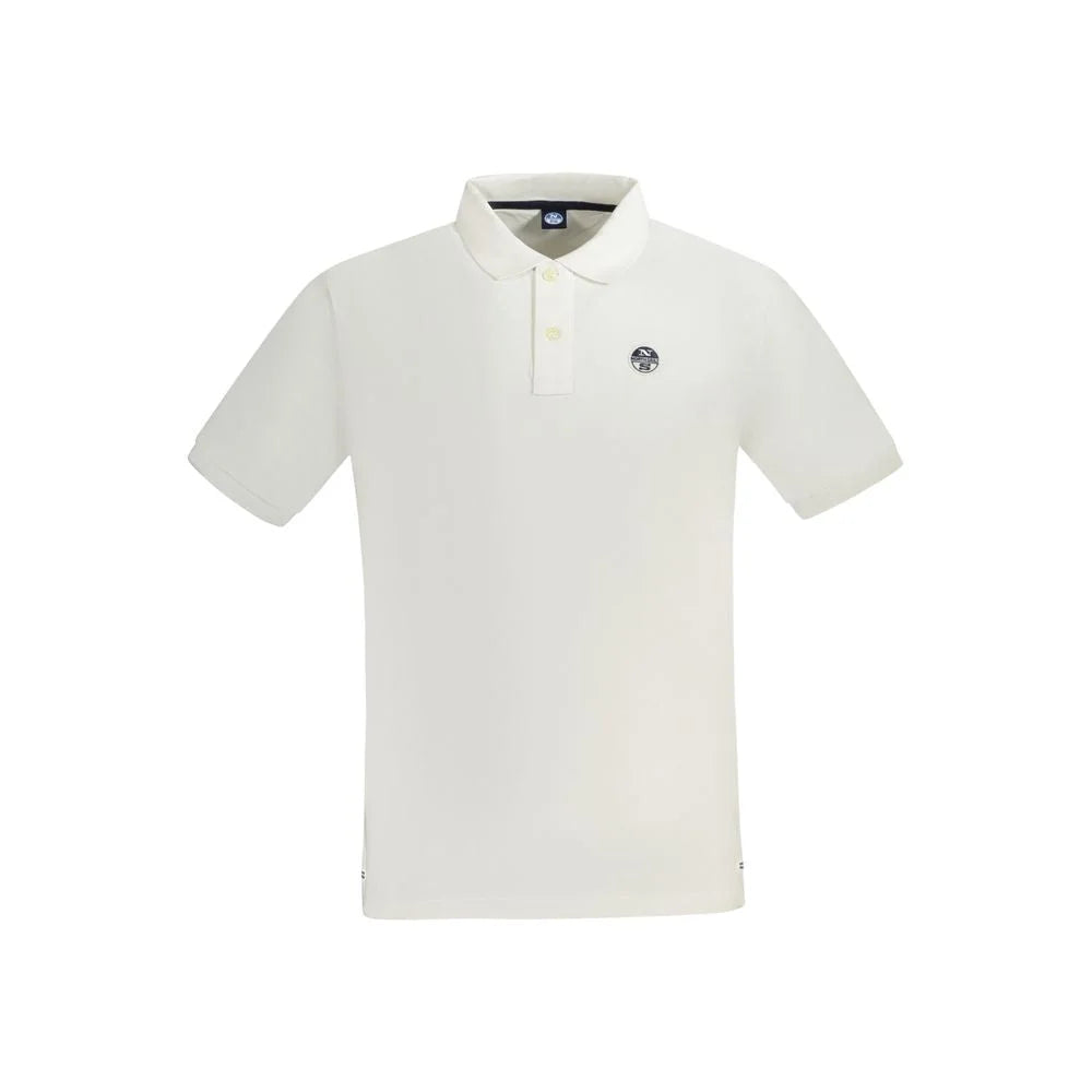 North Sails White Cotton Men Polo Shirt - Polos