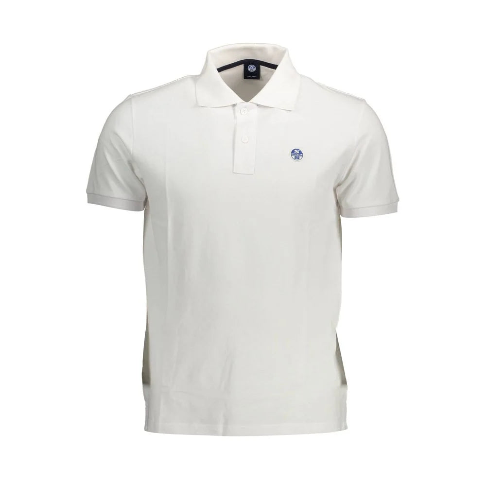 North Sails White Cotton Men Polo Shirt - Polos