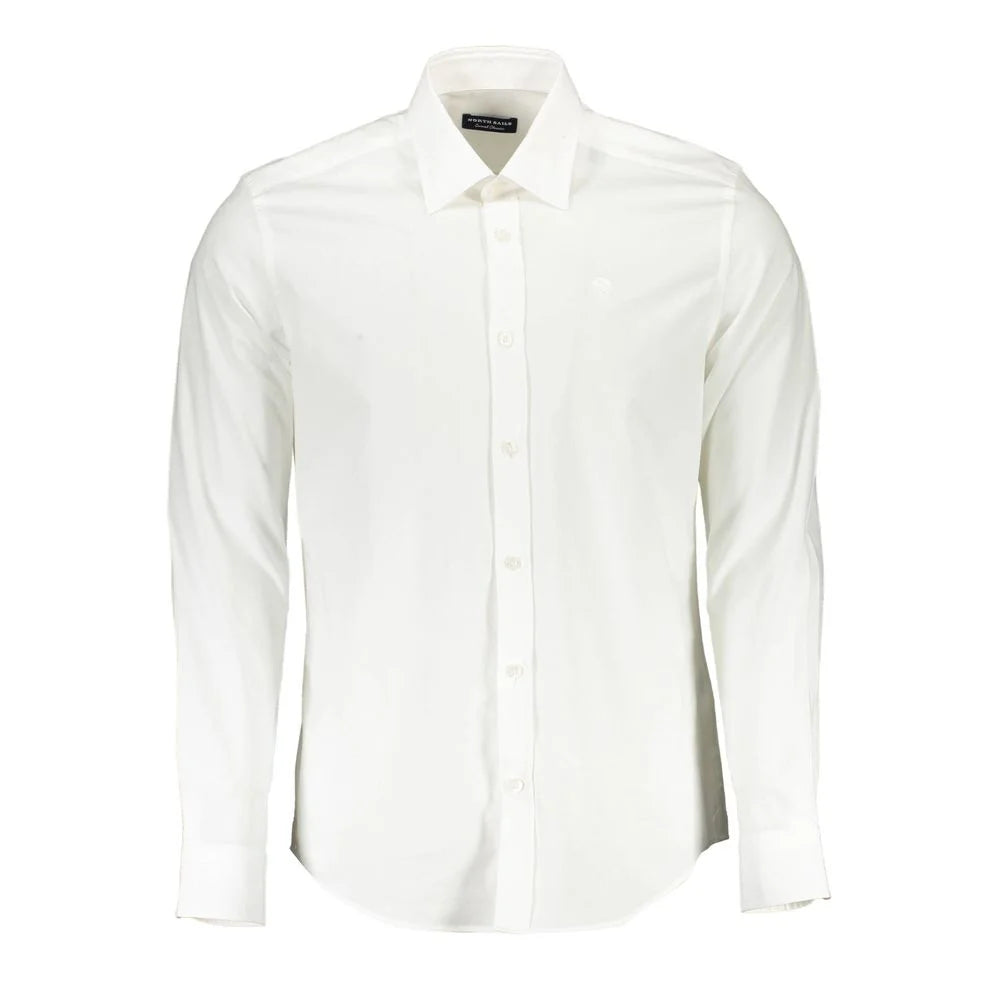 North Sails White Cotton Men Shirt - M