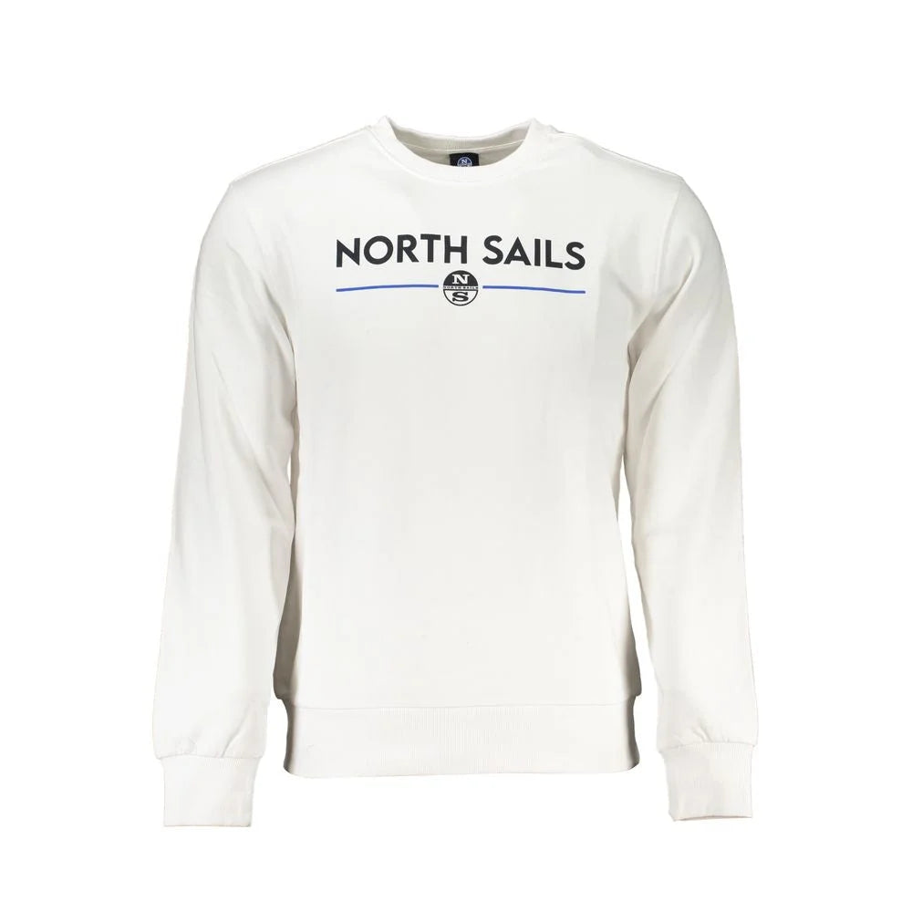 North Sails White Cotton Men Sweater - Sweatshirts