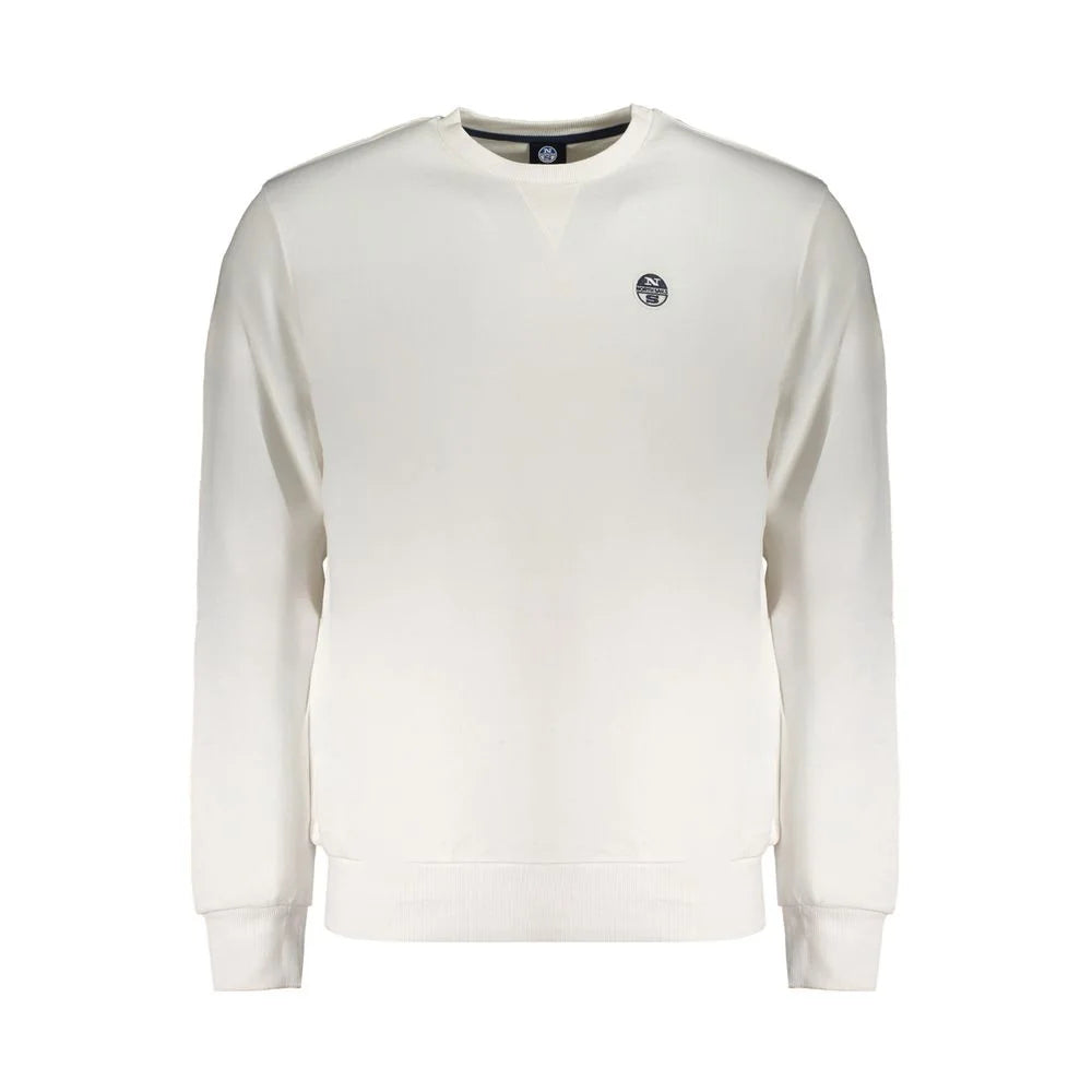 North Sails White Cotton Men Sweater - Sweatshirts