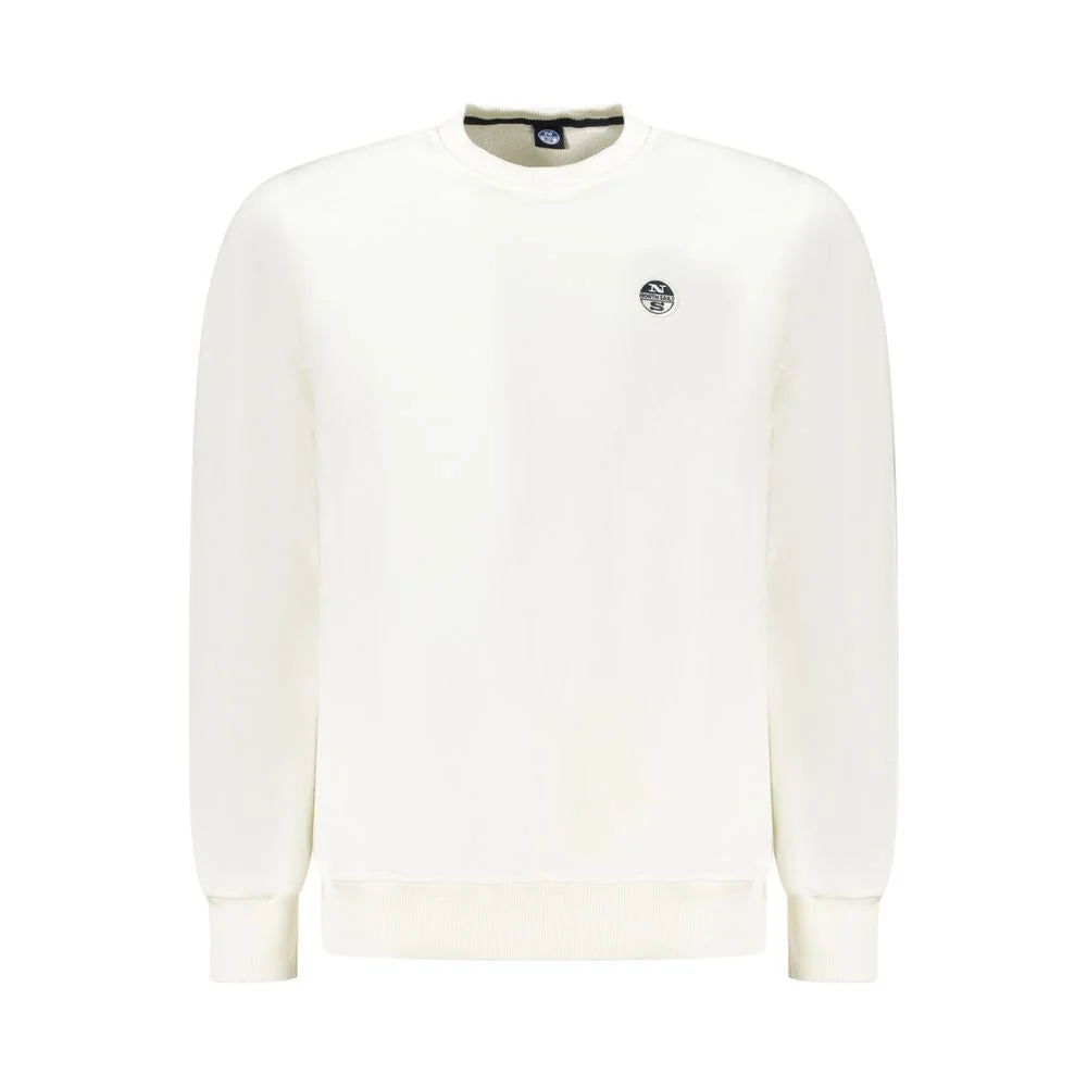 North Sails White Cotton Men Sweater - Sweatshirts