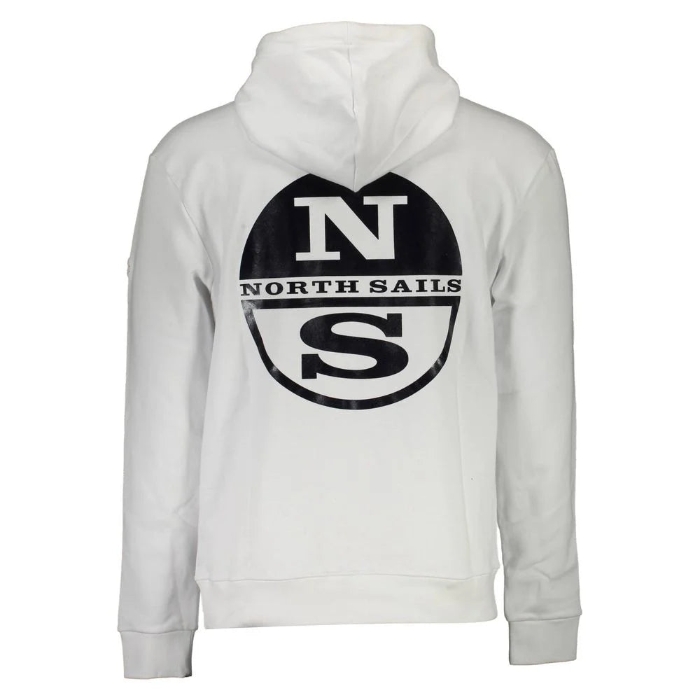North Sails White Cotton Men Sweater - XXL - Hoodies