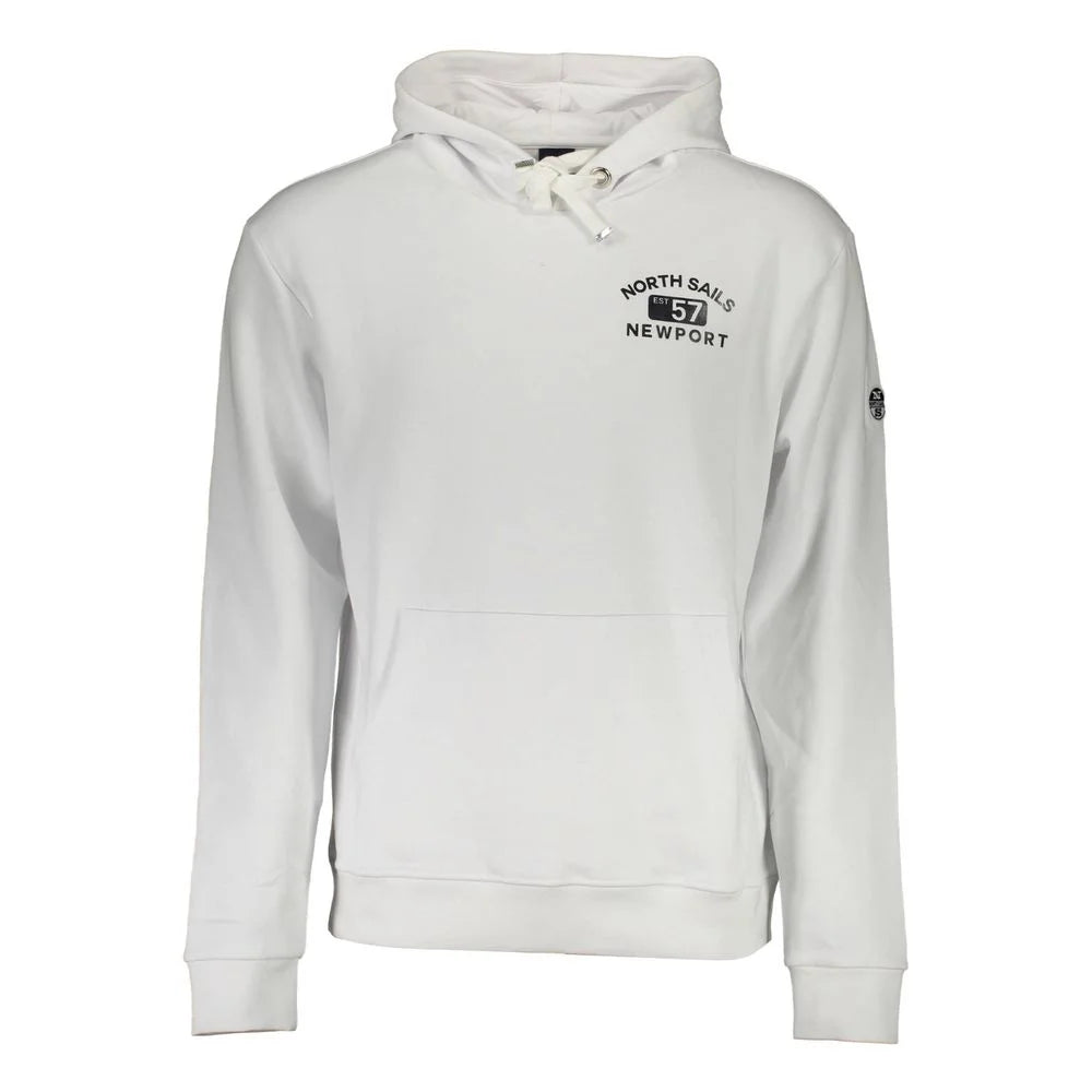 North Sails White Cotton Men Sweater - XXL - Hoodies