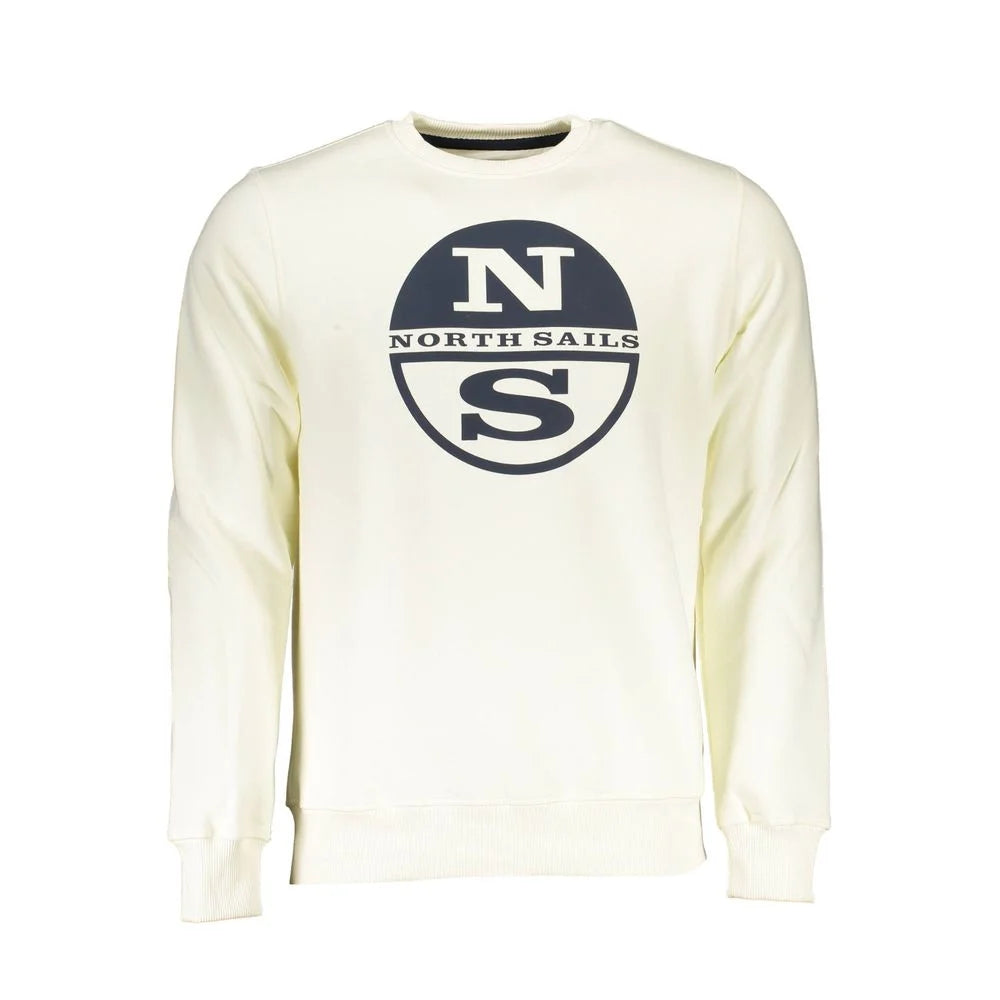 North Sails White Cotton Men Sweater - XXL - Sweatshirts