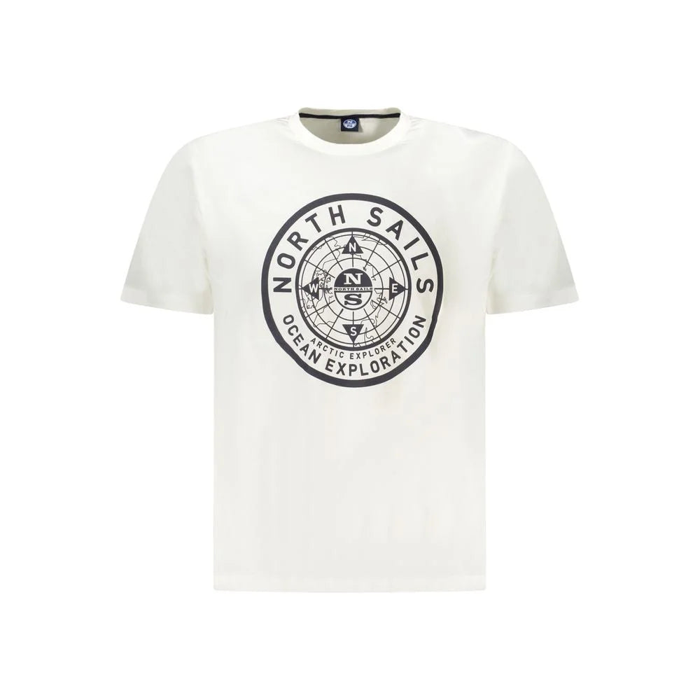 North Sails White Cotton Men T-Shirt - T-Shirts