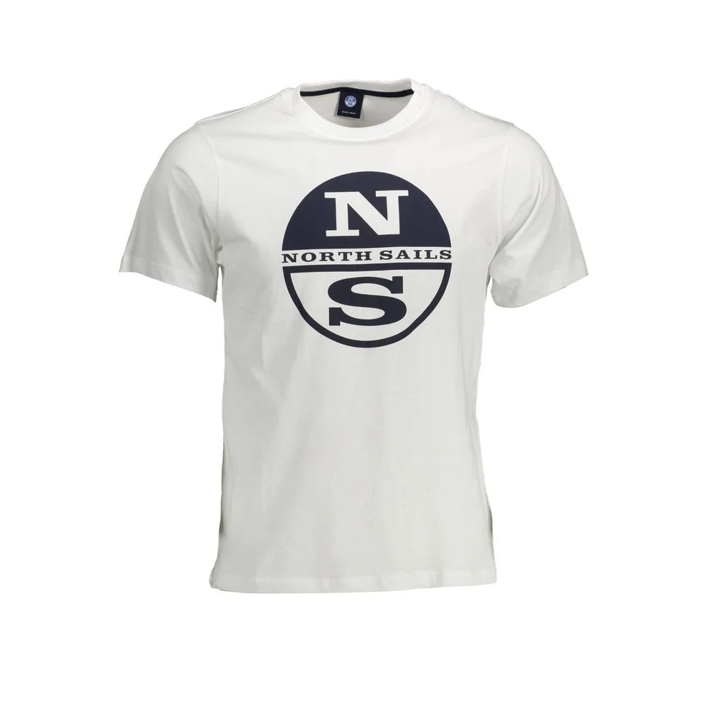 North Sails White Cotton Men T-Shirt - XL - T-Shirts