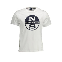 North Sails White Cotton Men T-Shirt - XL - T-Shirts
